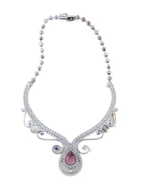 Couronne strass rose