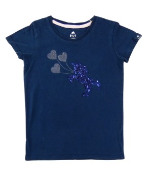 T-shirt MC licorne ballon cœur ELT taille 8-9 ans