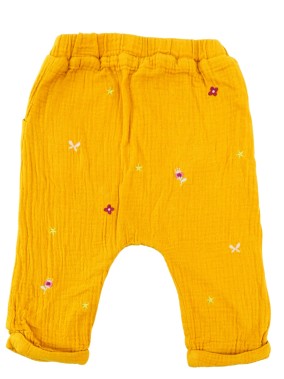 Pantalon broderie fleurs et étoiles dorées SERGENT MAJOR taille 12 mois