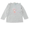 T-shirt ML lapin rose MES PETITS CAILLOUX taille 9 mois
