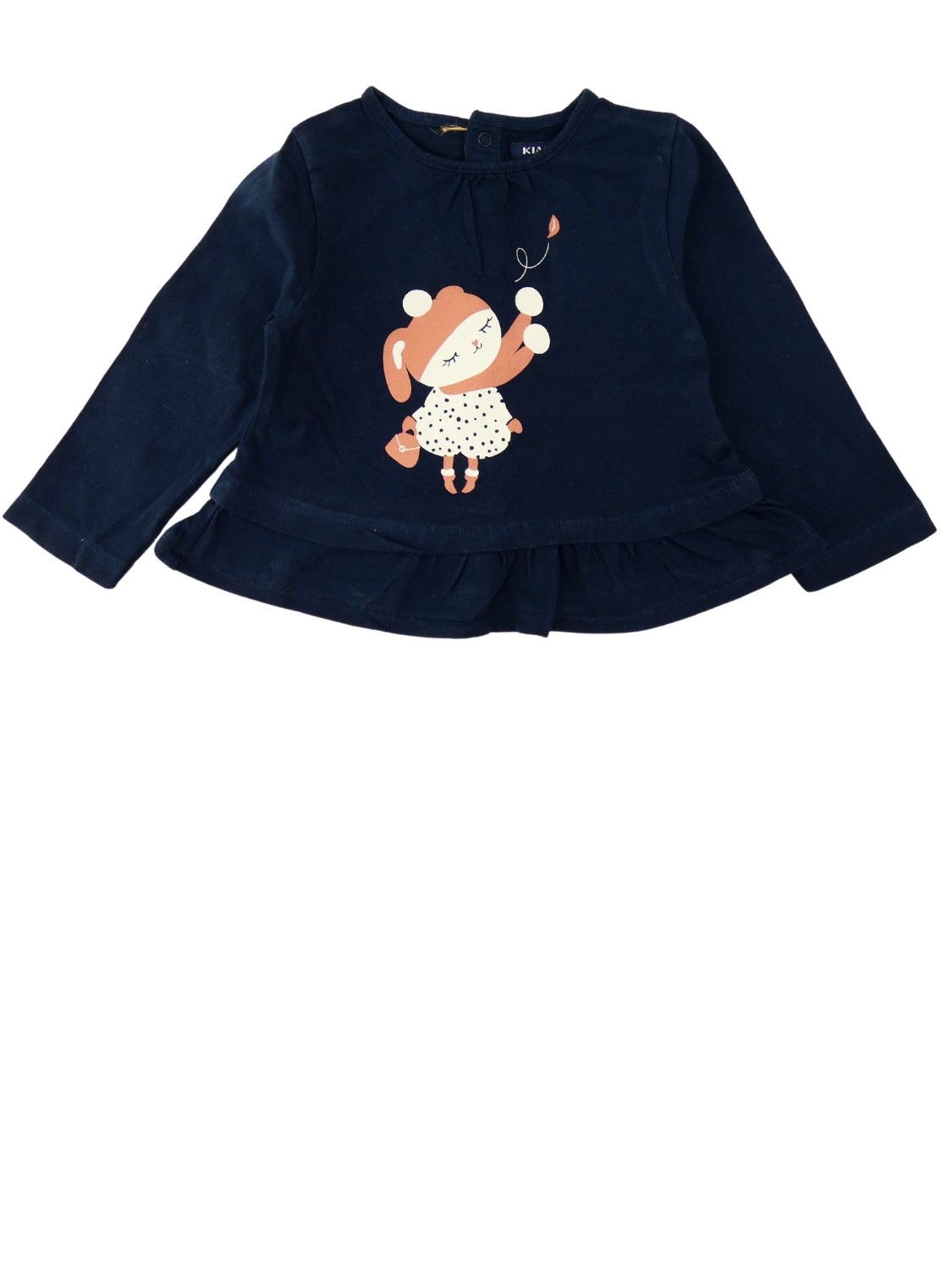 T-shirt ML lapin d'hiver KIABI taille 9 mois