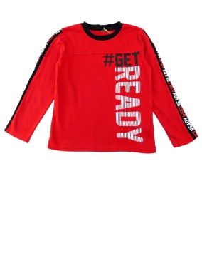 T-shirt GET READY  rouge Taille 6 ans