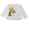 T-shirt ML blanc girafe GEMO taille 12 mois