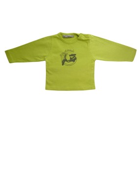 T-shirt ML boy attitude vert BOITE A MALICES taille 3 mois