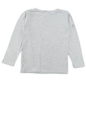 T-shirt ML gris uni PETIT BATEAU taille 6 ans