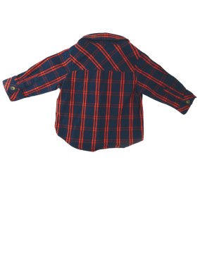Chemise à carreaux marine et rouge KIABI taille 3 mois