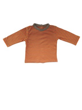 T-shirt marron et orange...