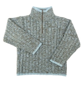 Pull ML avec zip effet tricot YCC taille 8 ans
