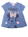 T-shirt MC bleu Minnie sequins DISNEY taille 8 ans
