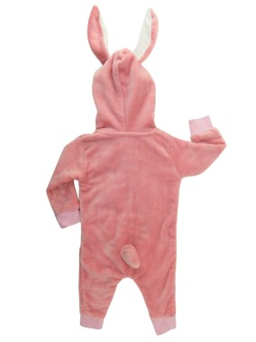 Combi pyjama rose lapin CODE BABY taille 6-9 mois
