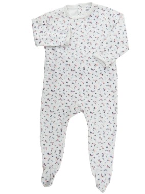 Pyjama blanc fleuri KIABI taille 24 mois