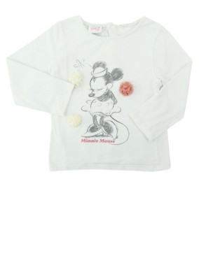 T-shirt ML Minnie pompon DISNEY taille 24 mois