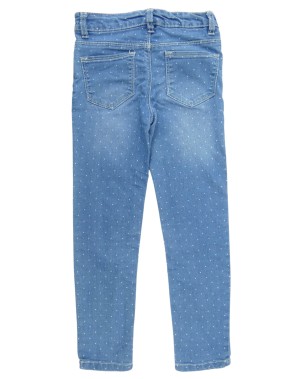 Jeans bleu pois LA HALLE taille 7 ans