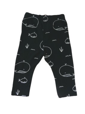 Leggings noir motif baleine TEX taille 6 mois