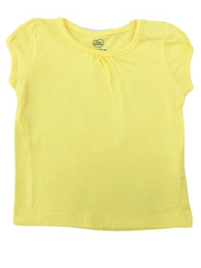 T-shirt MC jaune uni MOTS D'ENFANTS taille 3 mois