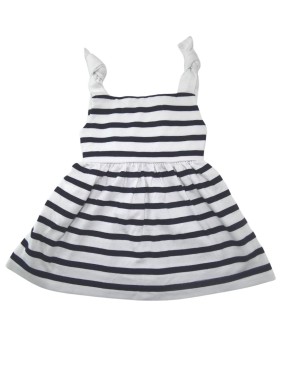 Robe blanche marine CAP AU LARGE taille 6 mois