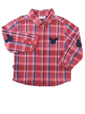Chemise ML mickey rouge taille 24 mois
