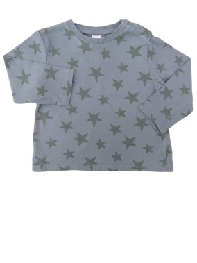 T-shirt ML étoiles kaki TEX taille 18 mois