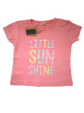 T-shirt rose paillettes sunshine taille 6 mois