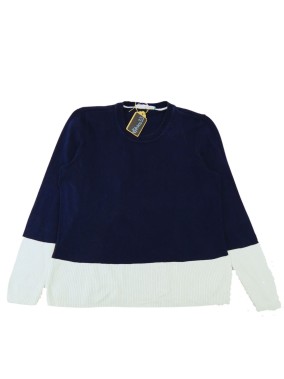 Pull ML bleu et blanc...