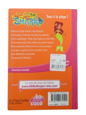 Livre Zig sharko Tous à la plage HACHETTE Bibliothèque rose