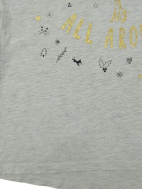 T-shirt ML écriture doré KIABI taille 10 ans