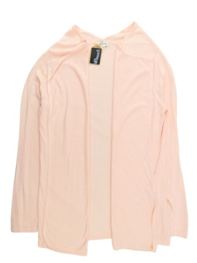 Gilet mi-long ML rose pale ANTONELLE taille 40