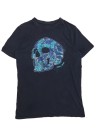 T-shirt MC tête de mort bleu KIABI taille S