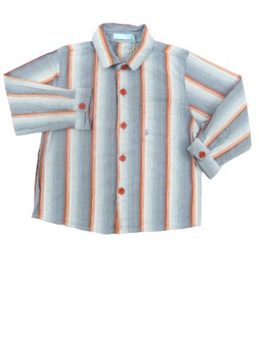 Chemise ML rayures oranges...