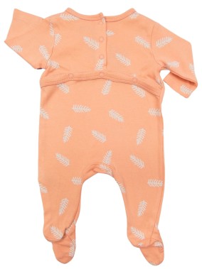 Pyjama 1p saumon feuille TEX taille 1 mois