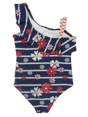 Maillot de bain 1p marin fleurs EDLYS taille 3 ans