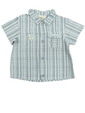 Chemise bleue carreaux babyboy KIMBALOO taille 18 mois