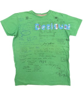 T-shirt MC vert documentary DESIGUAL taille 11-12 ans