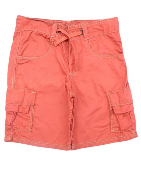 Short rouge brique multipoches OKAIDI taille 12 ans