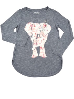 T-shirt ML gris éléphant...