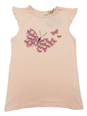 T-shirt MC rose papillon...