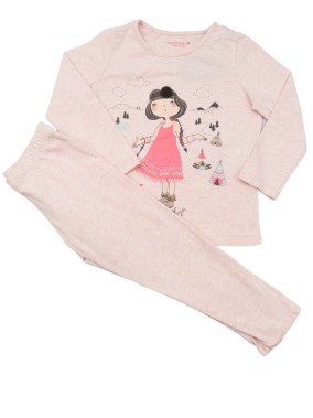 Pyjama 2p rose indienne SERGENT MAJOR taille 3-4 ans