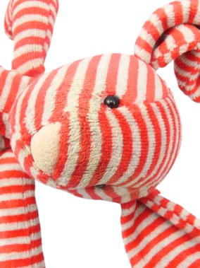 Peluche lapin rayés rouges JELLYCAT