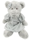 Peluche ours gris robe POMAX