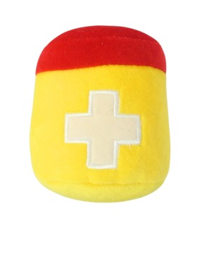 Peluche à bruits médicaments jaune