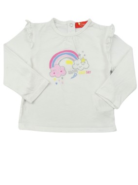 T-shirt ML arc en ciel every day TISSAIA taille 9 mois