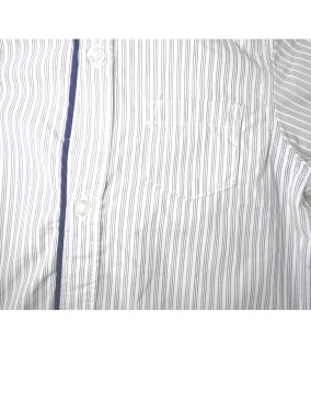 Chemise ML rayures gris OBAIBI taille 6 mois