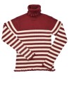 Pull col roulé bordeaux CYRILLUS taille 12 ans