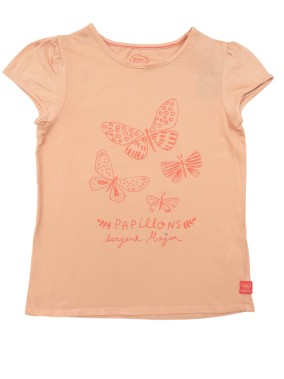 T-shirt MC orange papillon SERGENT MAJOR taille 8 ans