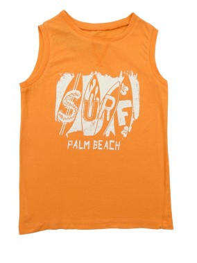 Débardeur orange surf beach KIABI taille 8 ans