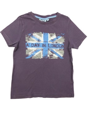 T-shirt MC violet London NKY taille 8 ans