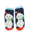 Chaussettes chaussons de Noël bonhomme de neige