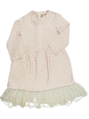 Robe pois paillettes fait main taille 8 ans