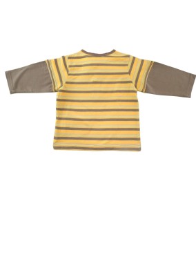 T-shirt jaune orange KIMBALOO taille 6 mois