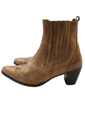 Bottines pointe cuir...